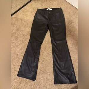 Women's Black Leather Pants